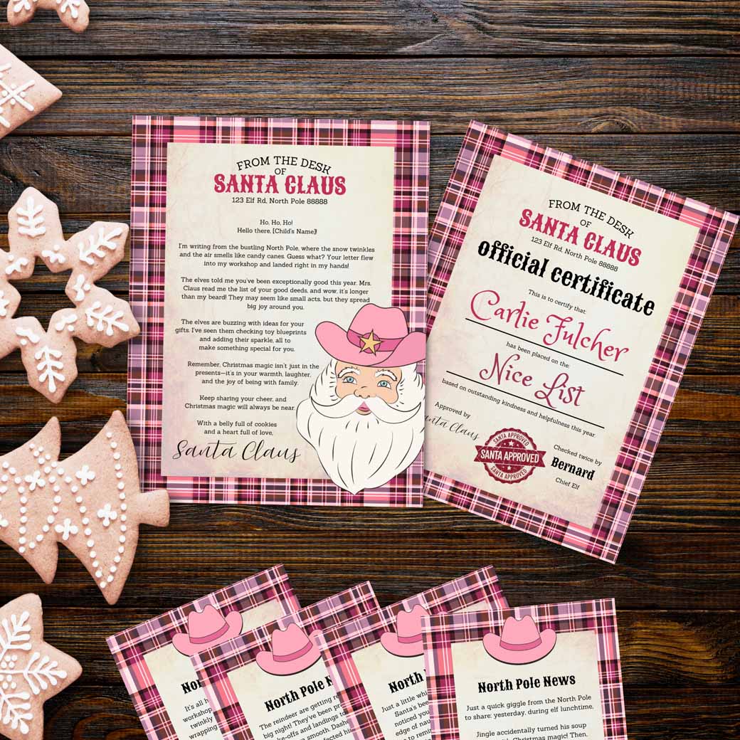 Western Santa Letter Set