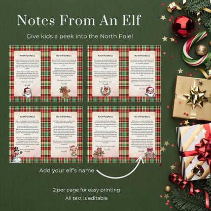 Plaid Santa Letter Set