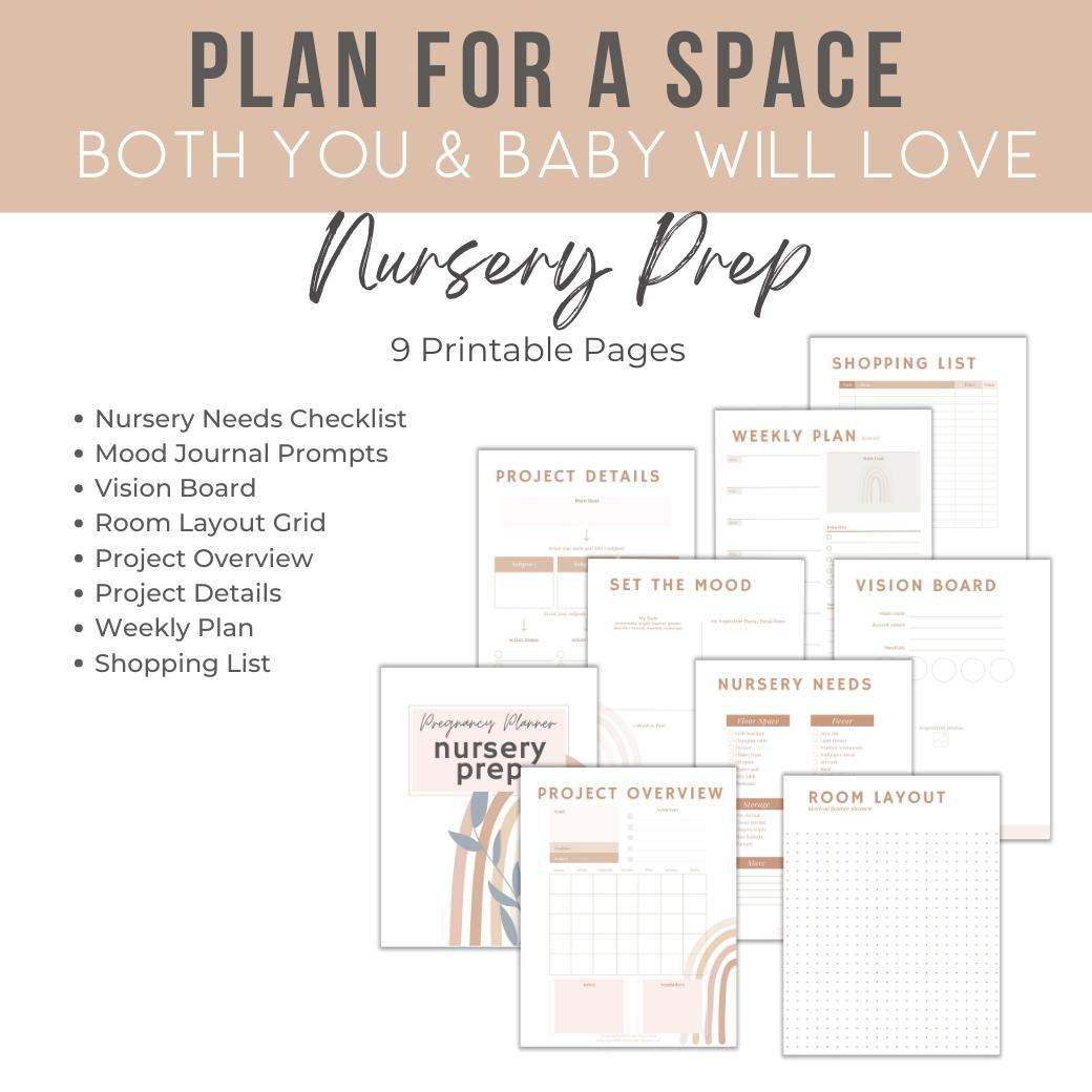 Pregnancy Planner Nursery Prep by Birchmark Designs