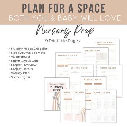 Pregnancy Planner Nursery Prep by Birchmark Designs