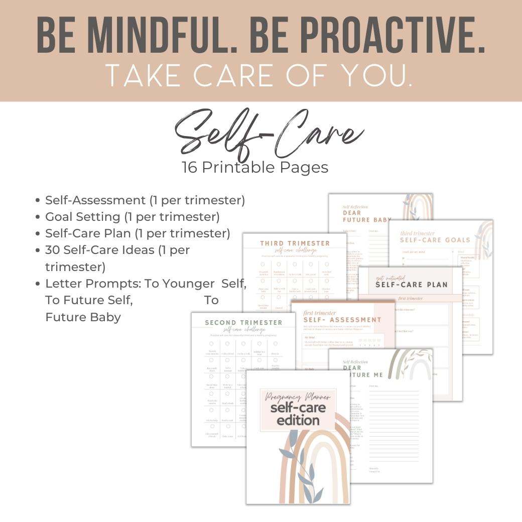 Pregnancy Planner Self Care by Birchmark Designs