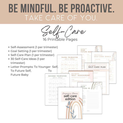 Pregnancy Planner Self Care by Birchmark Designs