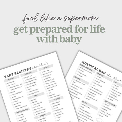 Printable Baby Checklists for Pregnancy Checklist by Birchmark Designs