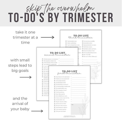 Printable Baby Checklists for Pregnancy To Do&