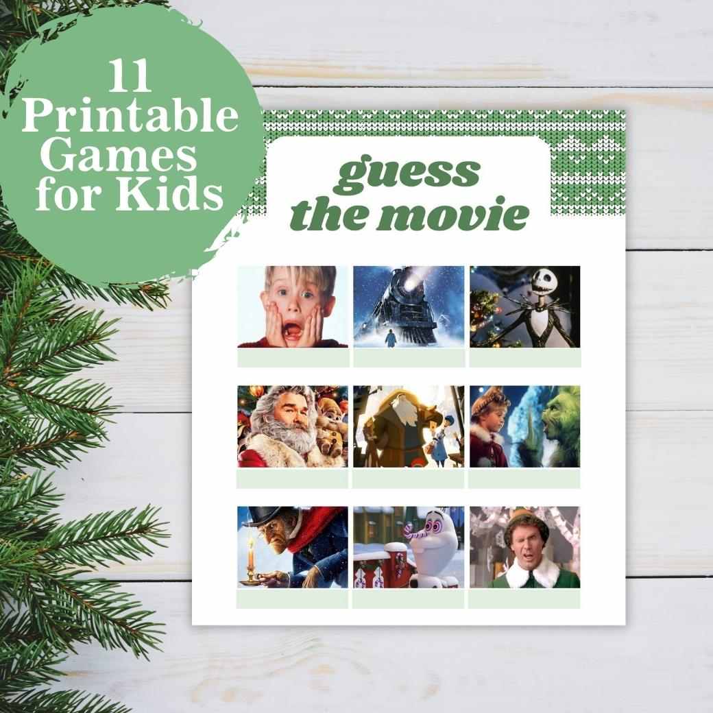 Printable Christmas Games for Kids Sweater by Birchmark Designs