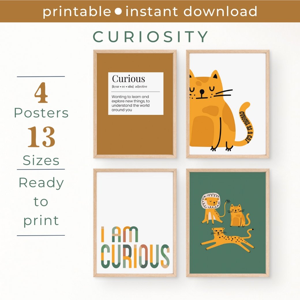 Printable I am Curious Poster Bundle by Birchmark Designs