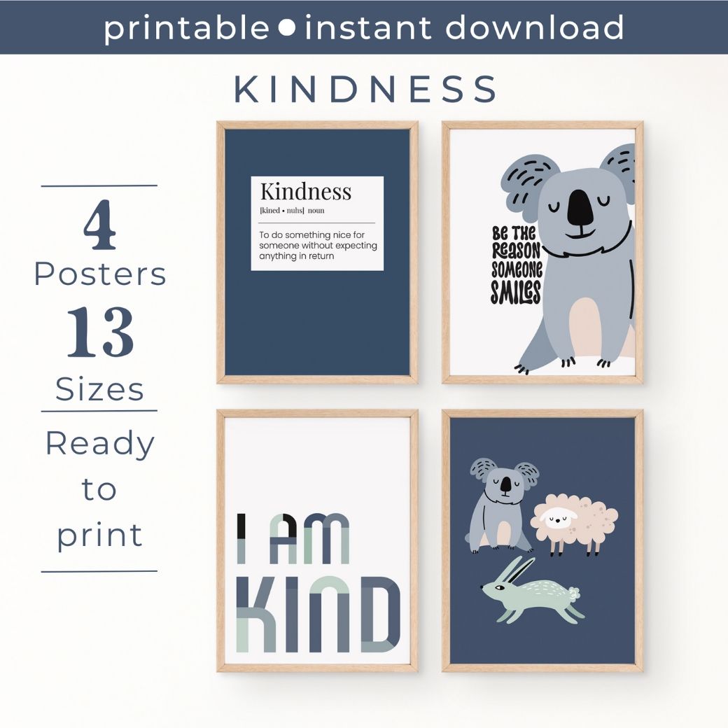 Printable Kindness Poster Bundle Birchmark Designs