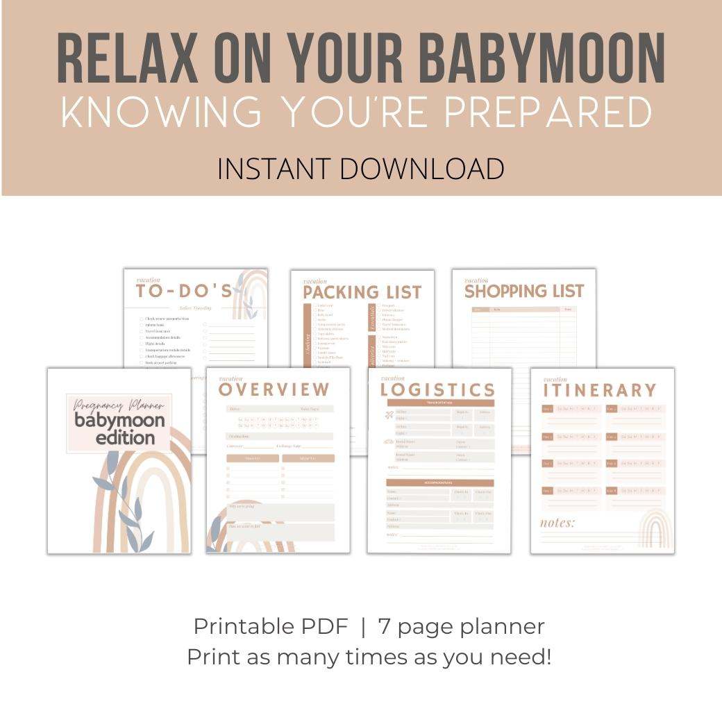 Printable Babymoon Planner by Birchmark Designs