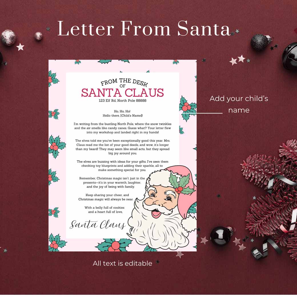 Retro Santa Letter Set