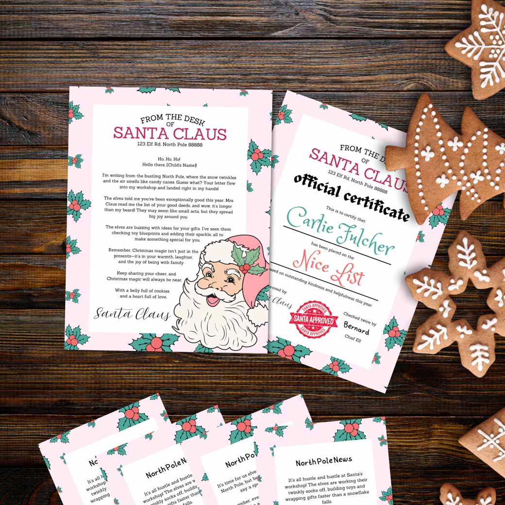 Retro Santa Letter Set