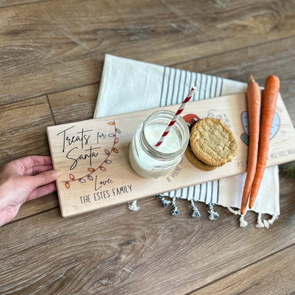 Personalized treats for santa cookie tray getting picked up