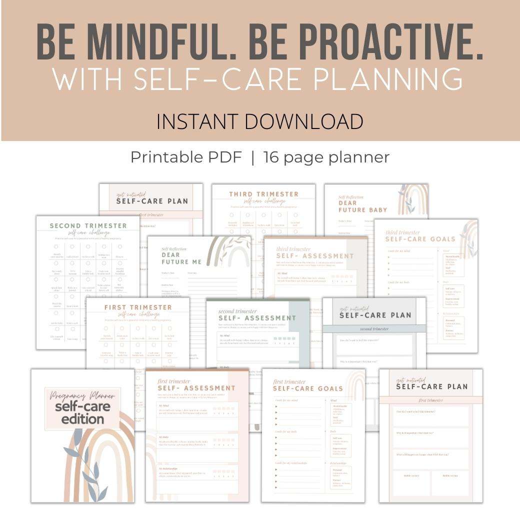 Self-Care Pregnancy Planner by Birchmark Designs