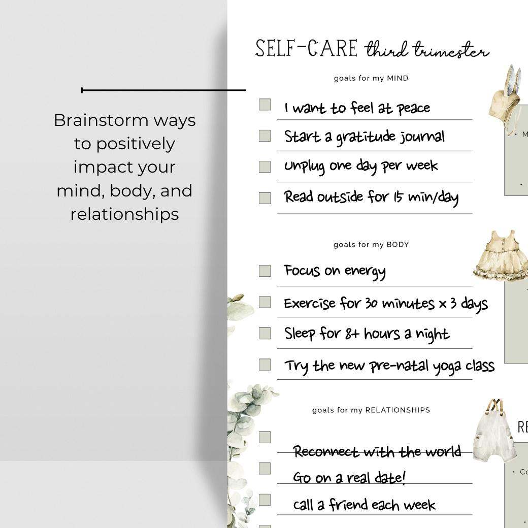 Boho Baby Self-Care Pregnancy Planner by Birchmark Designs