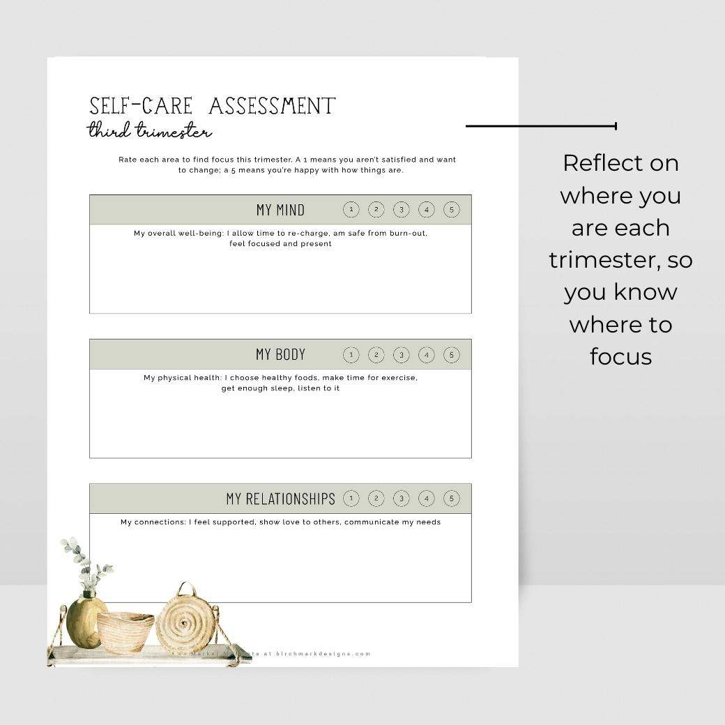 Boho Baby Self-Care Pregnancy Planner by Birchmark Designs