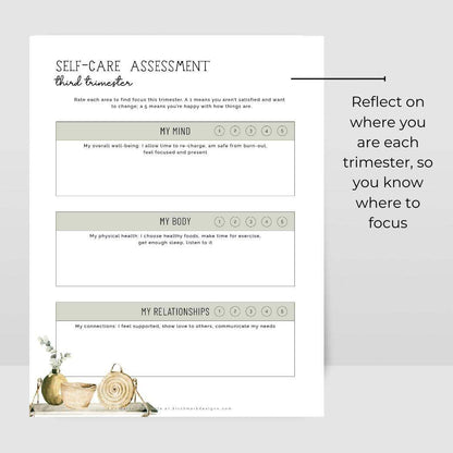 Boho Baby Self-Care Pregnancy Planner by Birchmark Designs