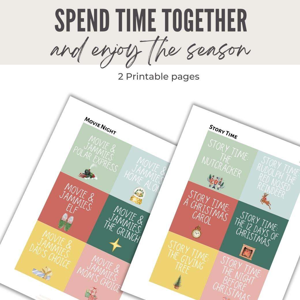 Holiday Happenings Printable Advent Activities by Birchmark Designs