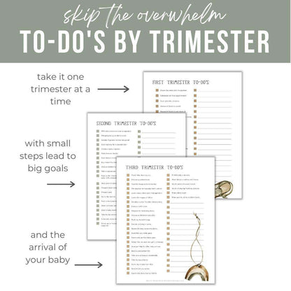 Boho Baby Printable Checklists by Birchmark Designs