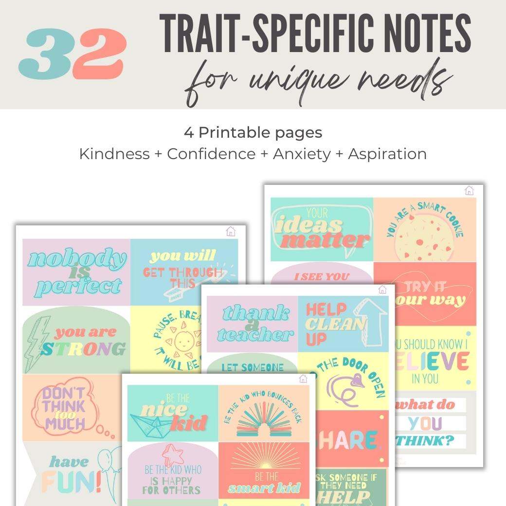 Printable Positive Affirmations Lunchbox Notes by Birchmark Designs