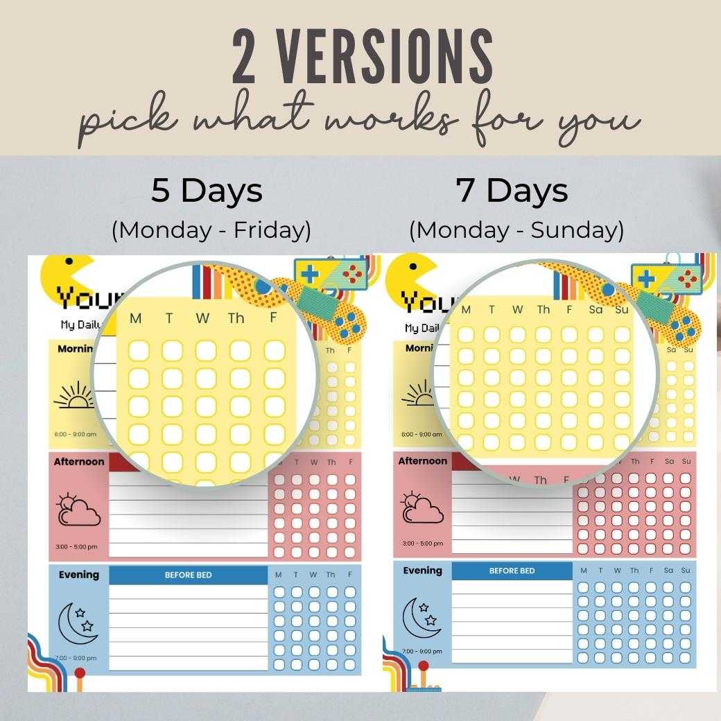 Gamer Routine Gamer Editable Daily Routine Checklist - Birchmark Designs
