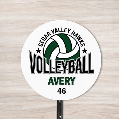 School Spirit Wooden Yard Sign - Volleyball
