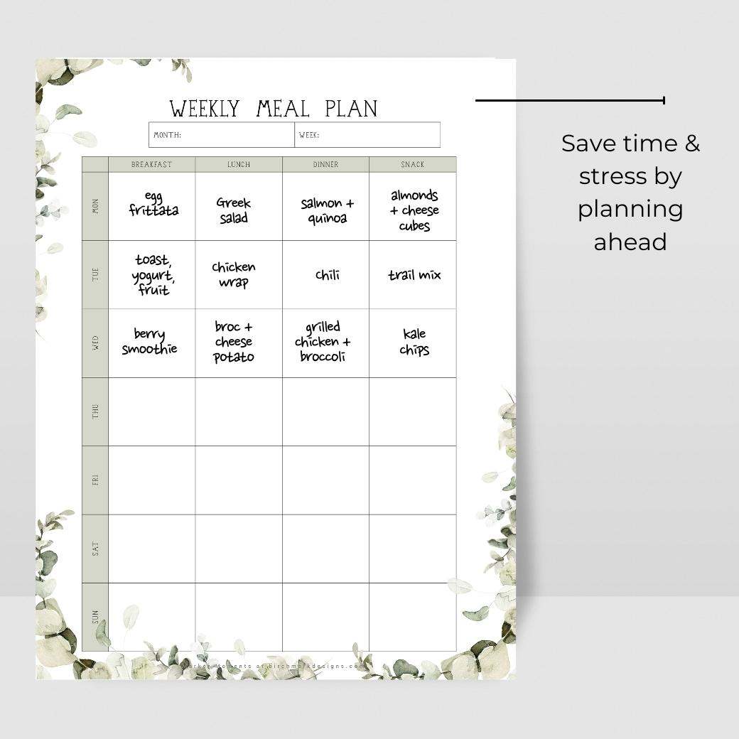 Boho Baby Meal Planner by Birchmark Designs