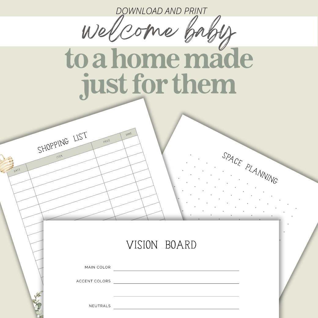 Boho Baby Nursery Planner by Birchmark Designs