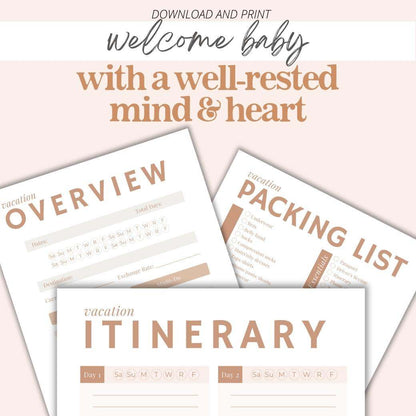 Printable Babymoon Planner by Birchmark Designs