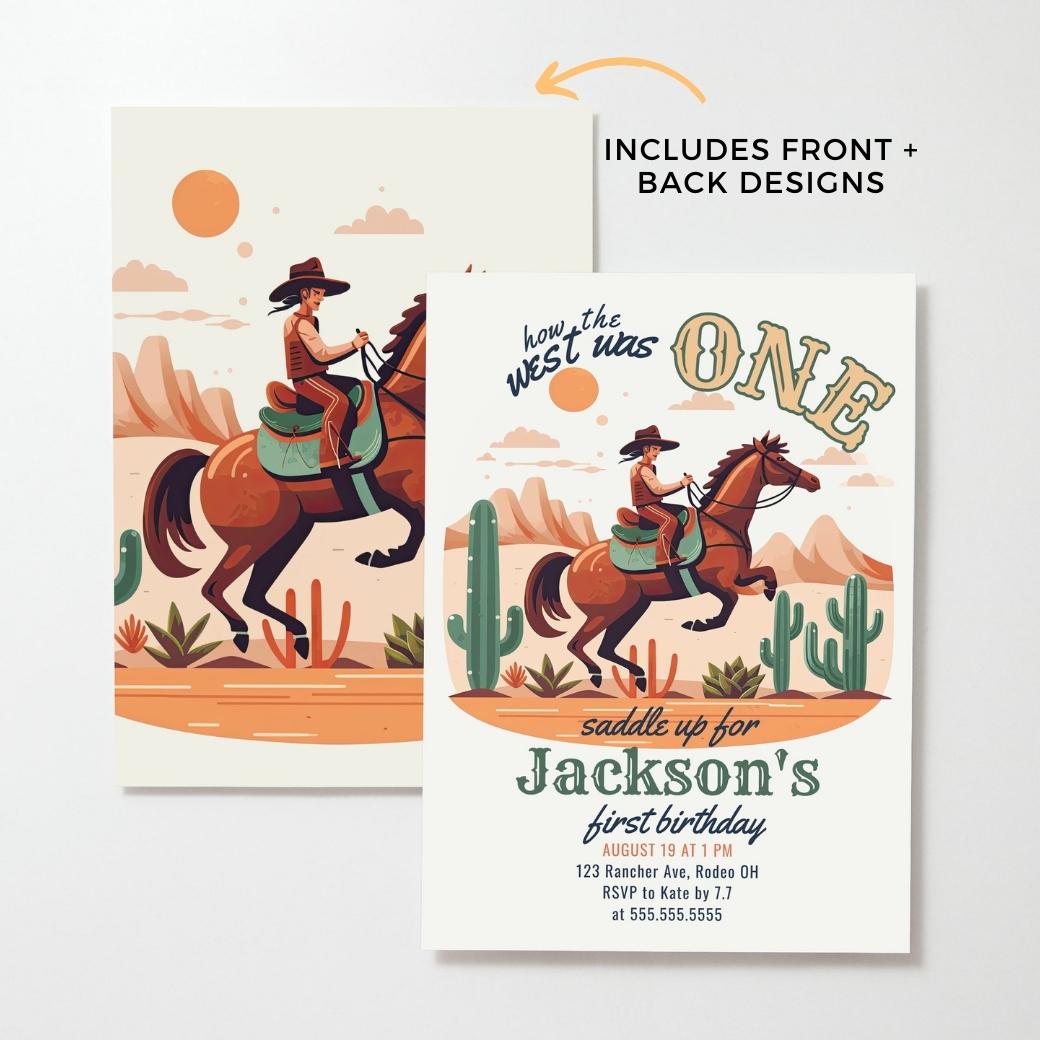 Wild West First Birthday Invite by Birchmark Designs