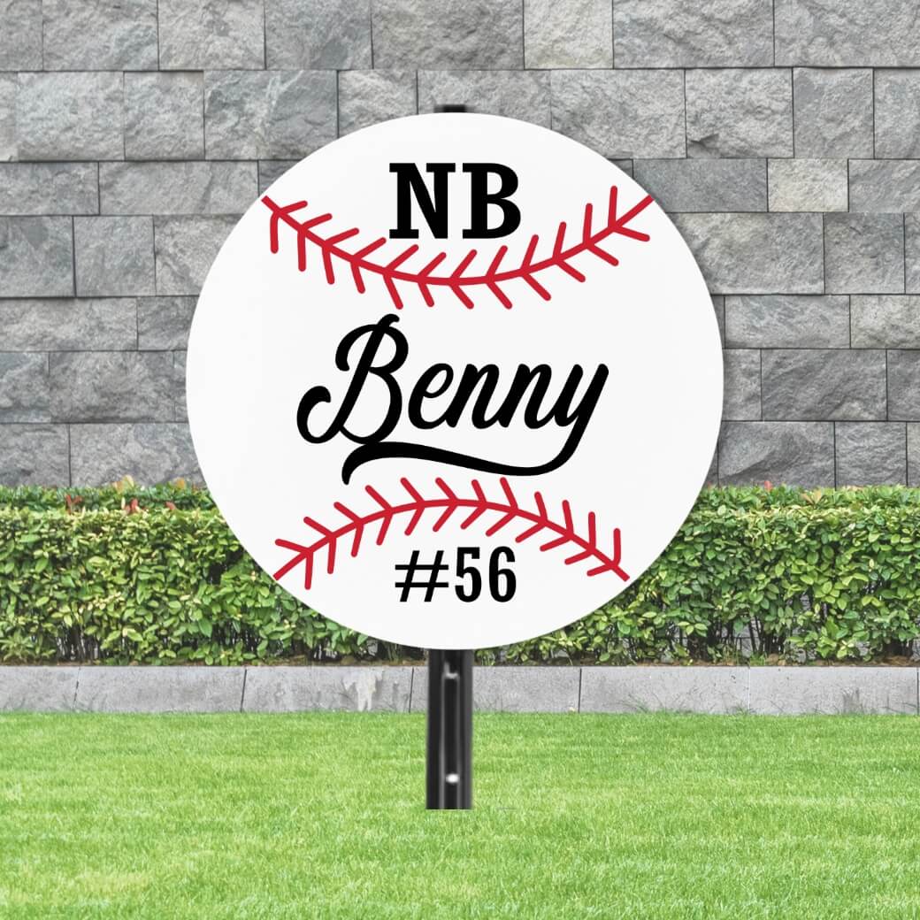 School Spirit Wooden Yard Sign - Baseball &amp; Softball