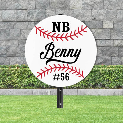 School Spirit Wooden Yard Sign - Baseball &amp; Softball