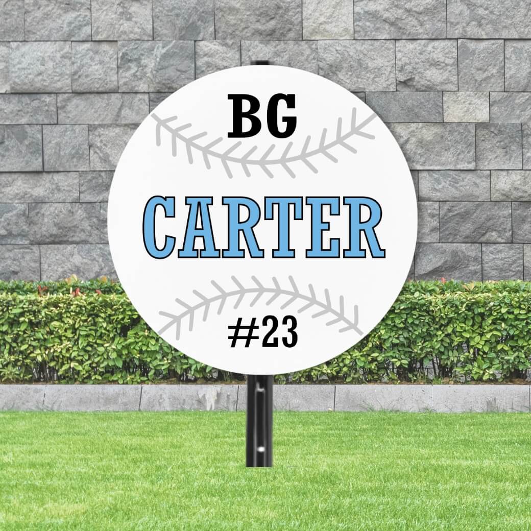 School Spirit Wooden Yard Sign - Baseball &amp; Softball