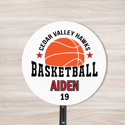 School Spirit Wooden Yard Sign - Basketball