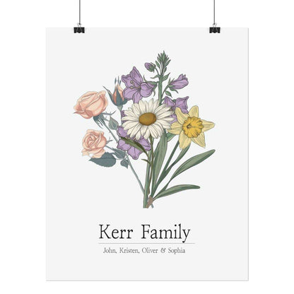 Birth Flower Bouquet Poster