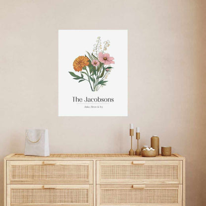 Birth Flower Bouquet Poster