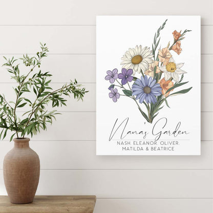 Digital Birth Flower Bouquet