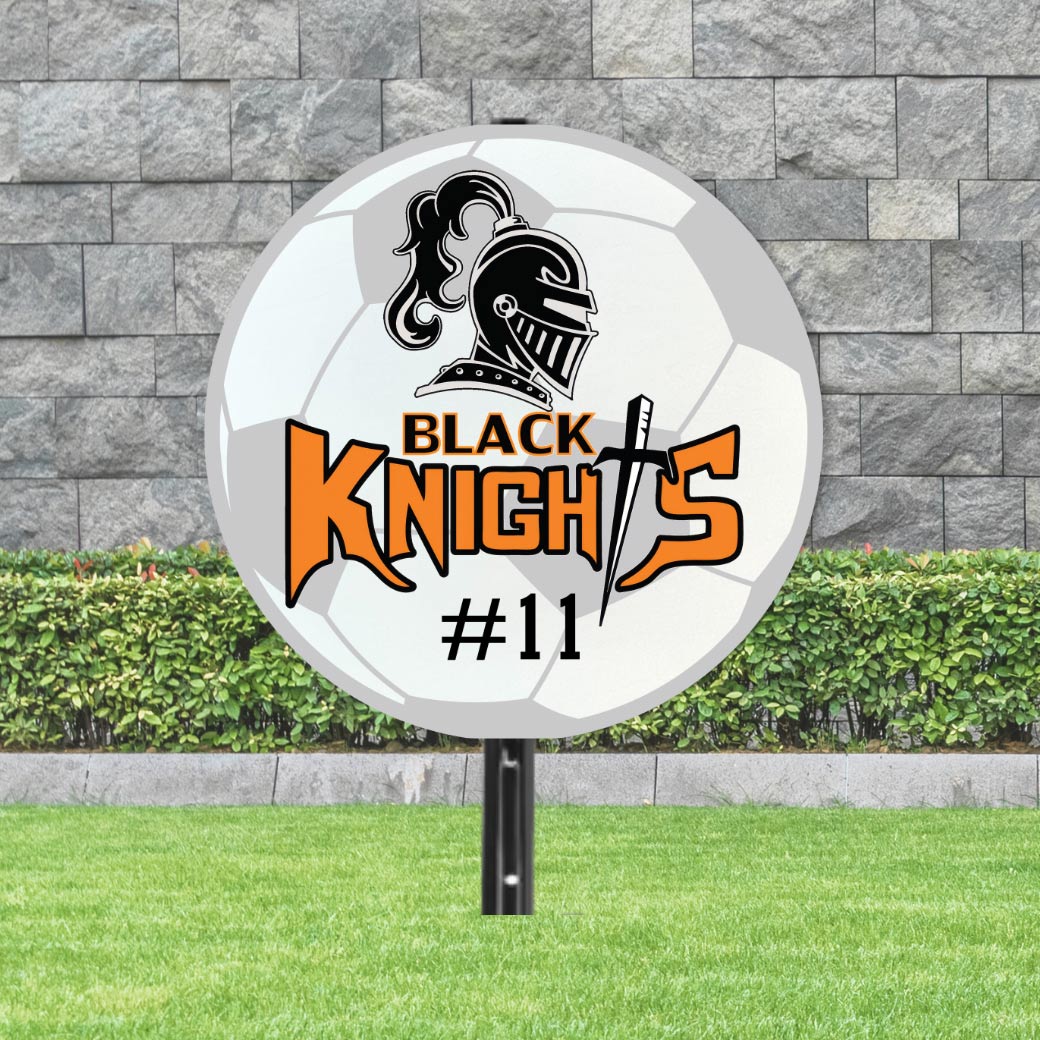 School Spirit Wooden Yard Sign - Soccer