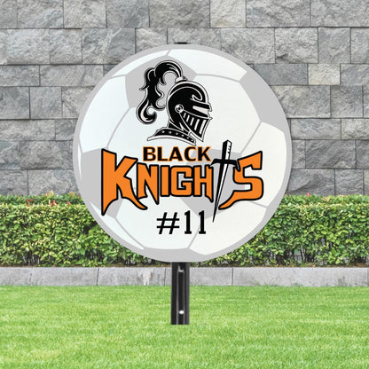 School Spirit Wooden Yard Sign - Soccer
