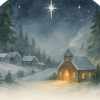 Storybook Starry Night Christmas Ornament