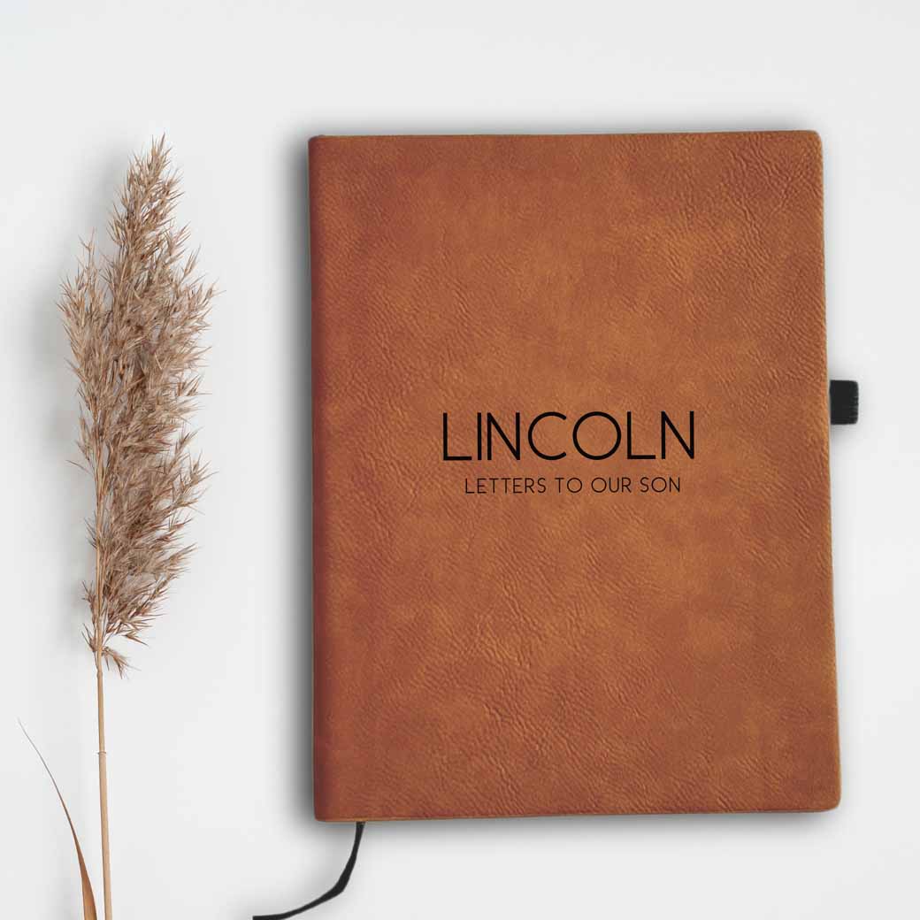 Personalized notebook - letters to our son