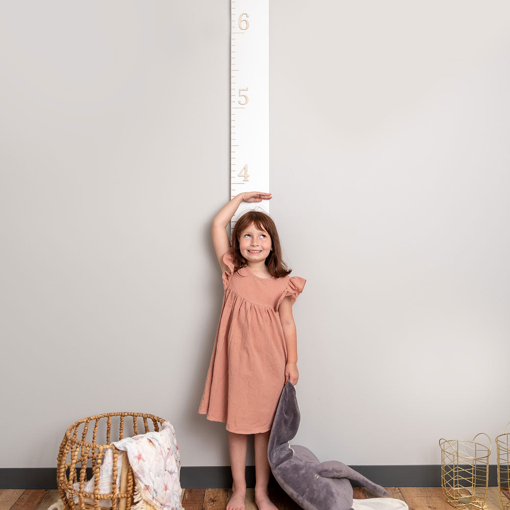 White Growth Chart Ruler - Natural Numbers