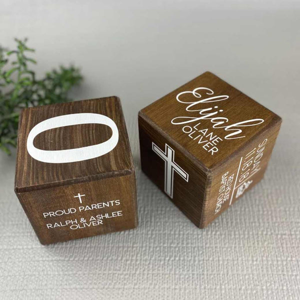 Baptism store wooden block