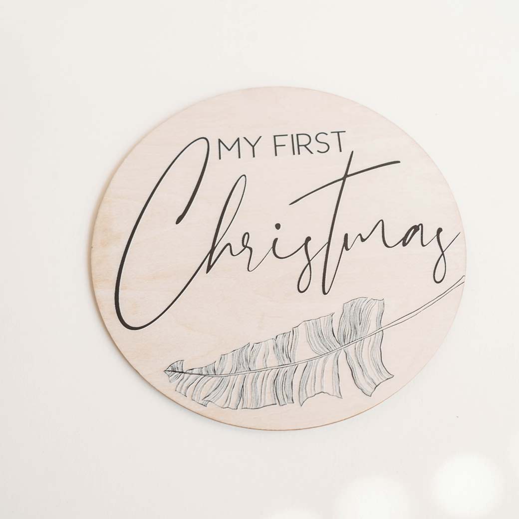 My First Christmas Feather Photo Prop by Birchmark Designs