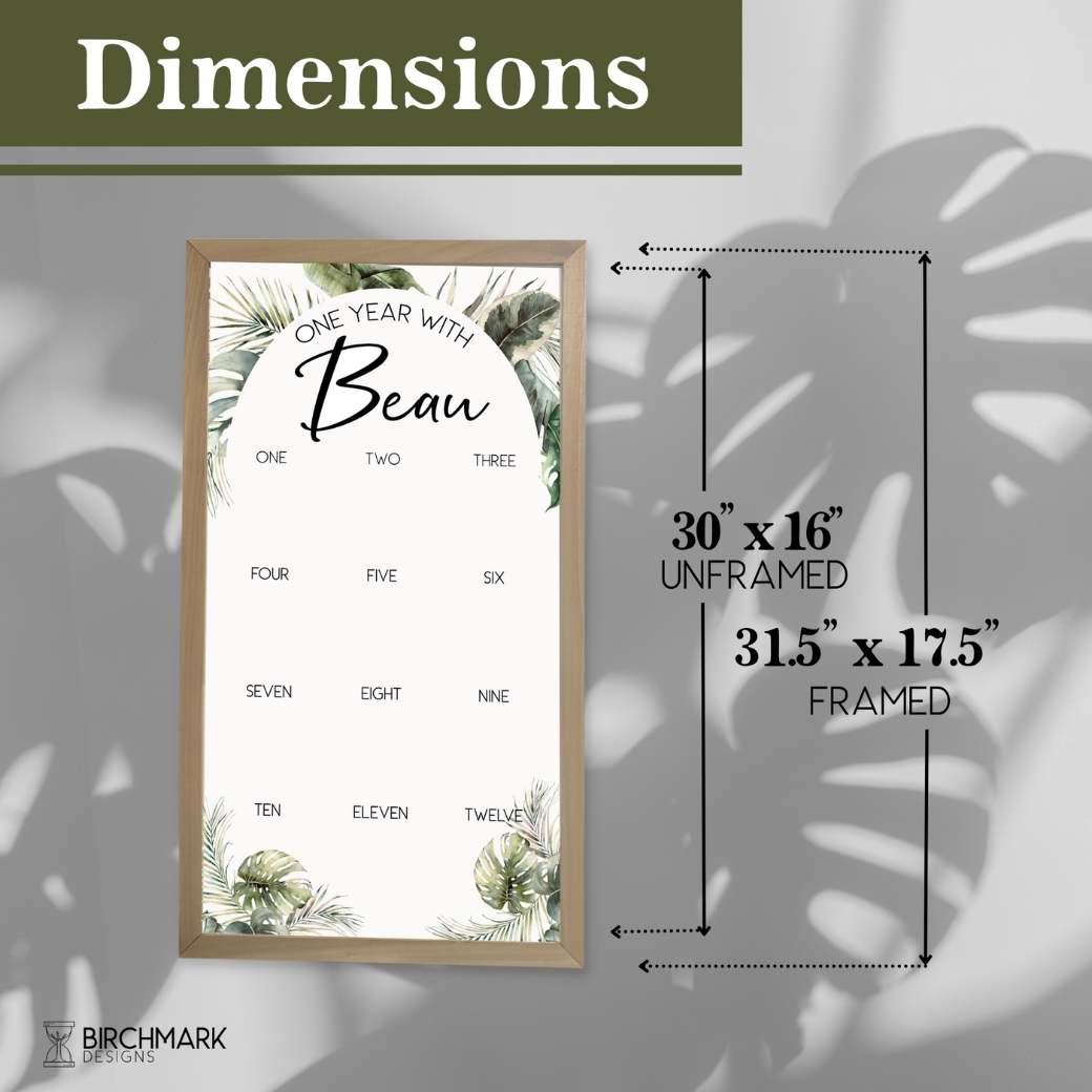 First Year Frame Wild One Dimensions by Birchmark Designs