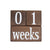 Hickory baby milestone blocks in walnut at 01 weeks