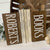 Personalized wooden bookends in gray
