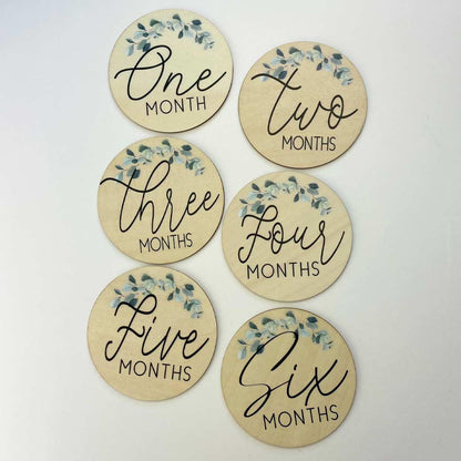 Ivy Milestone Cards by Birchmark Designs months 1 through 6