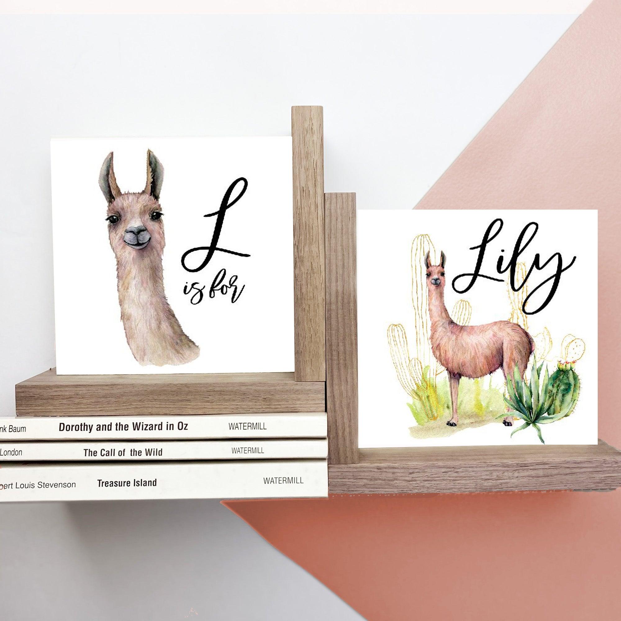 Llama Bookend Set - Birchmark Designs
