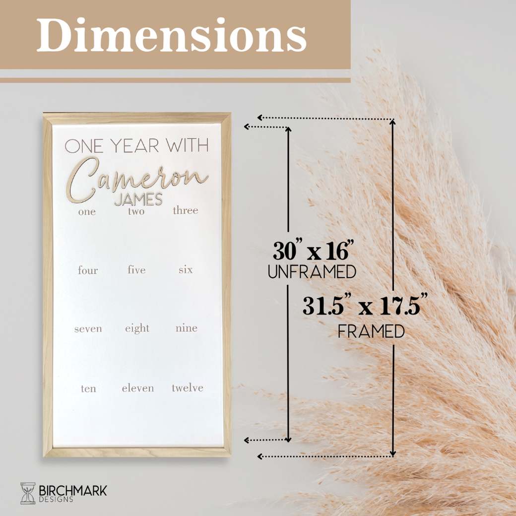Cameron Milestone Photo Board by Birchmark Designs