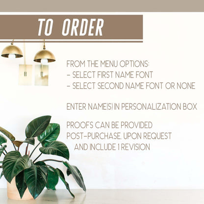 Instructions on ordering