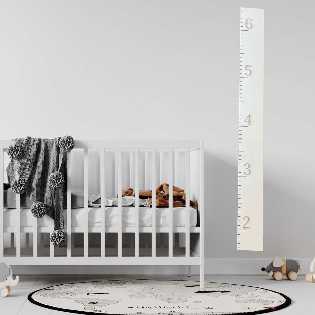 Snowy Steps Growth Chart Ruler in Nursery by Birchmark Designs